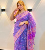 হাফ সিল্ক স্কিন প্রিন্ট শাড়ি